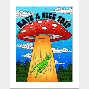 Have a Nice Trip Alien Design Posters and Art